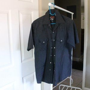 Plains Western Wear Black short sleeve Shirt M